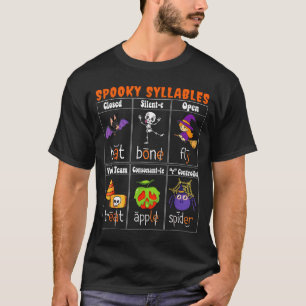 Soky Syllables Funny Halloween Educational Teacher T-Shirt