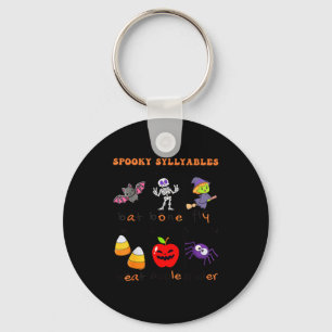 Soky Syllables Teacher Funny Halloween Educational Key Ring