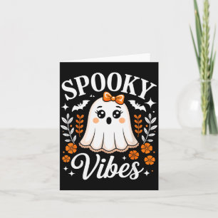 Soky Vibes Ghost Retro Groovy Halloween Women Girl Card