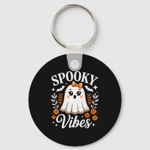 Soky Vibes Ghost Retro Groovy Halloween Women Girl Key Ring