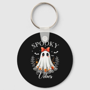 Soky Vibes Ghost Retro Groovy Halloween Women Girl Key Ring