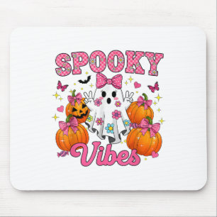 Soky Vibes Ghost Retro Groovy Halloween Women Girl Mouse Pad
