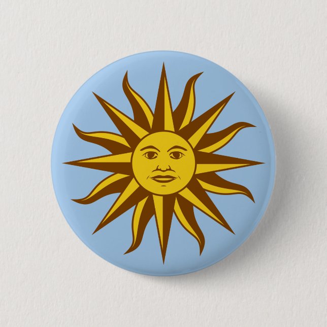 Sol de Mayo - URUGUAY 6 Cm Round Badge (Front)