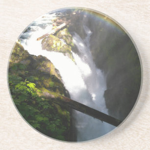 Sol Duc Falls Olympic National Square Tile Coaster