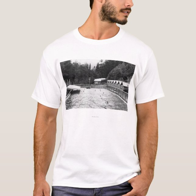 Sol Duc Hot Springs, WA Swimming Pool Photograph T-Shirt (Front)