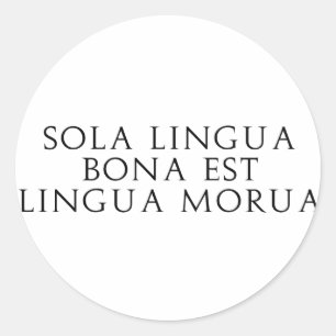Sola Lingua Bona Classic Round Sticker