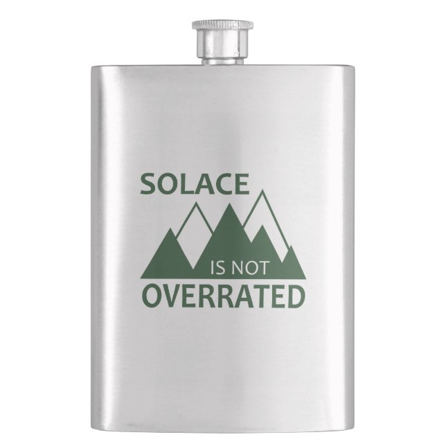 Solace Is Not Overrated Hip Flask (Front)