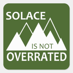 Solace Is Not Overrated Square Sticker