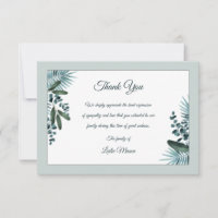 Solace Sympathy Thank You Card