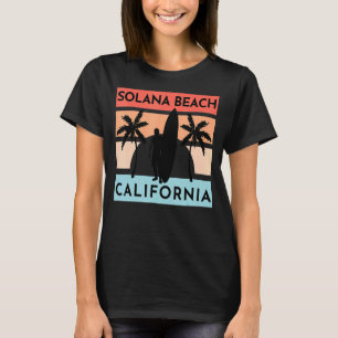 Solana Beach California Surf Summer Vacation Vinta T-Shirt