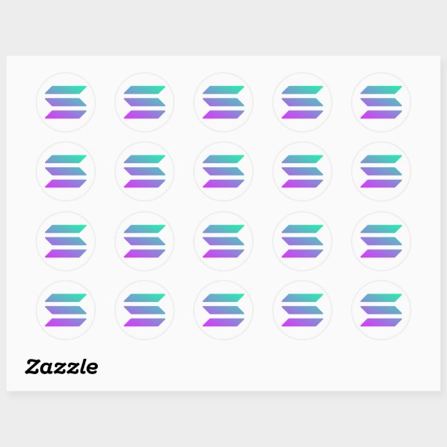 Solana Classic Round Sticker (Sheet)