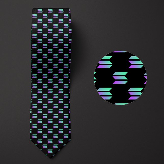 Solana Logo Cryptocurrency Pattern Tie (Creator Uploaded)