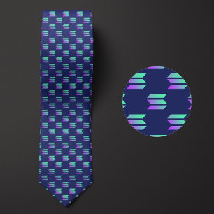 Solana Logo Cryptocurrency Pattern Tie