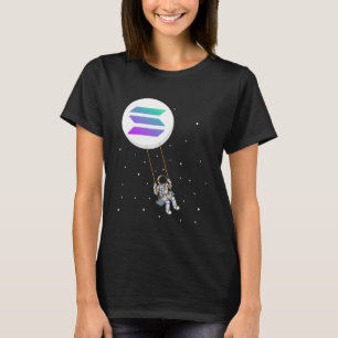 Solana Swing SOL Trader Cryptocurrency Moon Boy T-Shirt