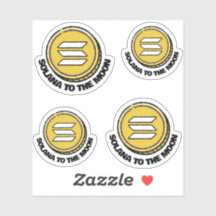 SOLANA TO MOON gift crypto small sticker