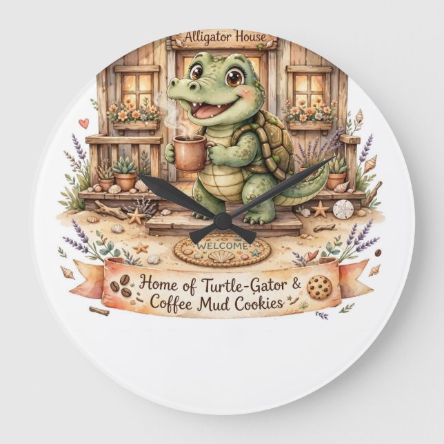 Solange Alligator House Decor Wall Clock (Front)