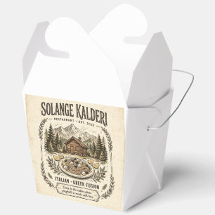 Solange Kalderi Restaurant Front Logo & Back Menu Favour Box