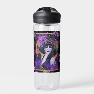 Solania Halloween Witch with Raven By Renee L Water Bottle