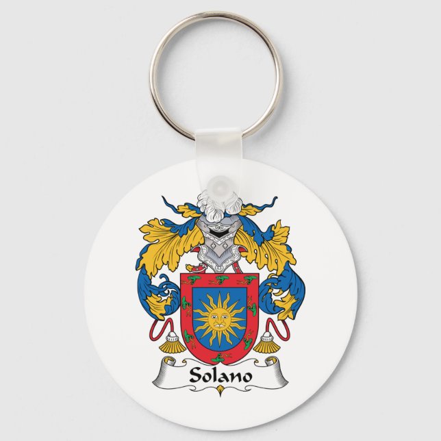 Solano Family Crest Key Ring (Front)