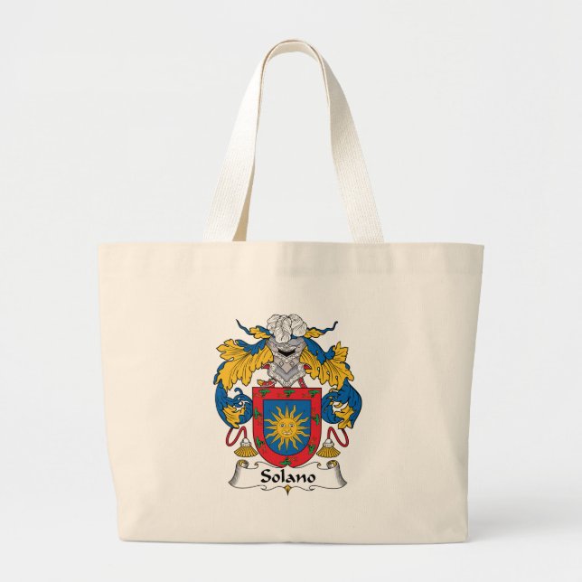 Solano Family Crest Large Tote Bag (Front)