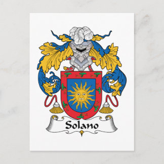 Solano Family Crest Postcard