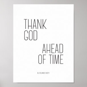 Solanus Casey Quote Thank God 8.5x11 Poster