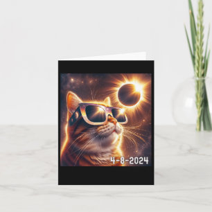 Solar 2024 Eclipse Wearing Gles Card