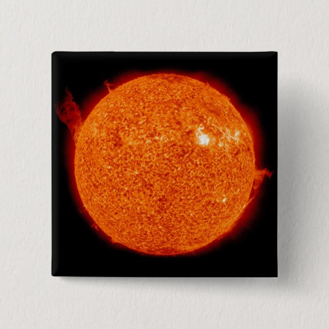 Solar activity on the Sun 15 Cm Square Badge (Front)