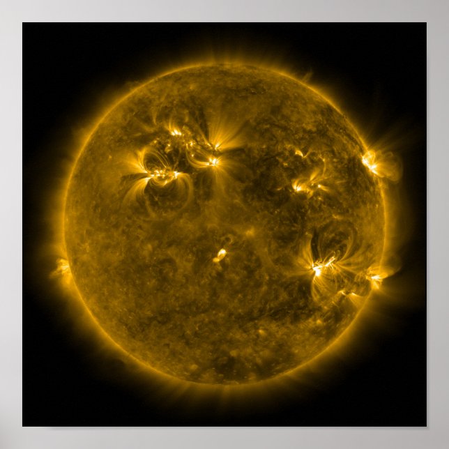 Solar activity on the Sun 4 Poster (Front)