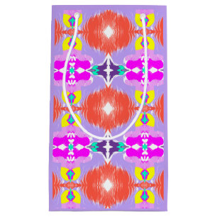 Solar Bloom Kaleidoscope Throw Pillow Small Gift Bag