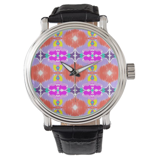 Solar Bloom Kaleidoscope Throw Pillow Watch (Front)