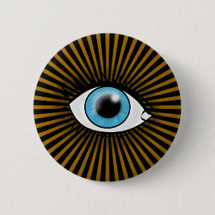 Solar Blue Eye 6 Cm Round Badge