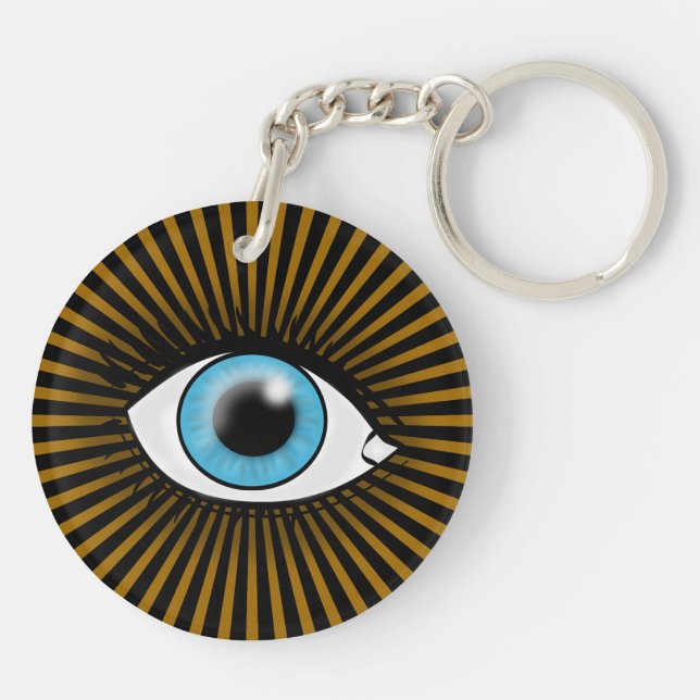 Solar Blue Eye Key Ring (Back)