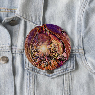 Solar Burst Hawk 10 Cm Round Badge