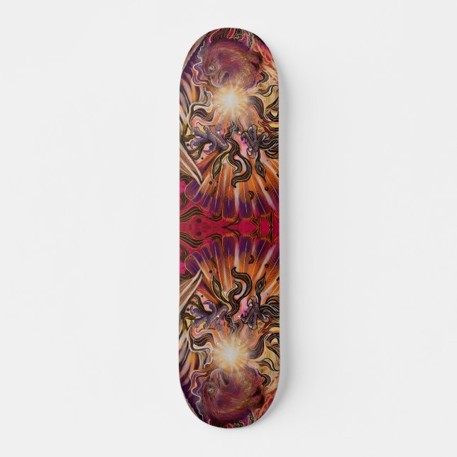 Solar Burst Hawk   Skateboard (Front)
