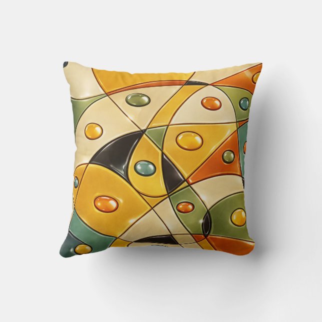Solar Crest Mosaic Cushion (Back)