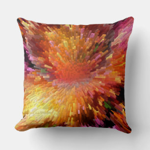 Solar Cube Blast Throw Pillow