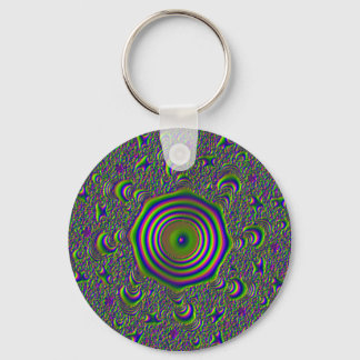 Solar Dial Green Keychain