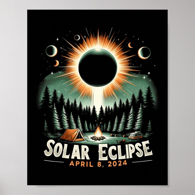 Solar Eclipse 04.08.2024 American Solar Eclipse  Poster (Front)