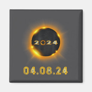 Solar Eclipse 04 08 24 Illustration Magnet
