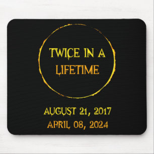 Solar Eclipse 04.08.24 Twice In Lifetime 2024 Sola Mouse Pad
