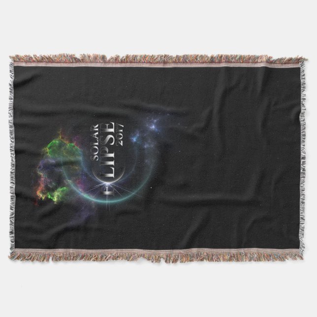 Solar Eclipse 2017 Throw Blanket (Front)