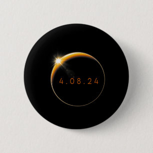 Solar Eclipse 2024 040824 Eclipse Mens Womens Kids 6 Cm Round Badge