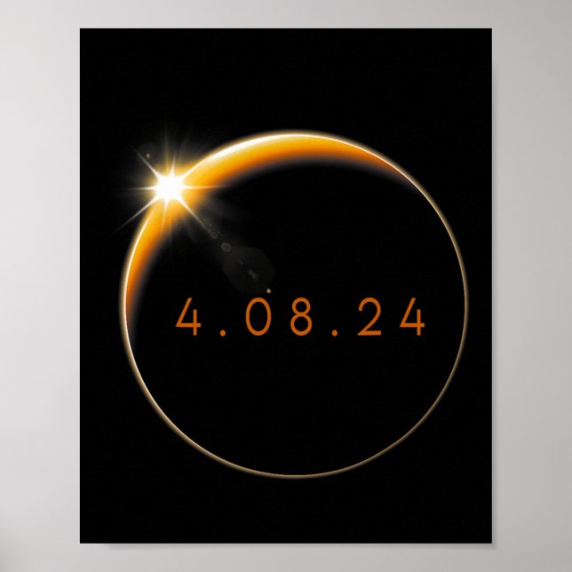 Solar Eclipse 2024 040824 Eclipse  Poster (Front)