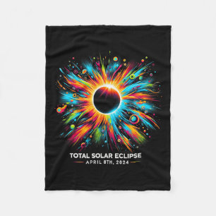 Solar Eclipse 2024 04.08.24 Eclipse Mens Womens Ki Fleece Blanket