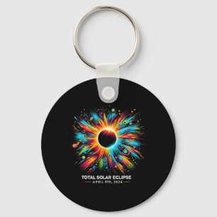 Solar Eclipse 2024 04.08.24 Eclipse Mens Womens Ki Key Ring
