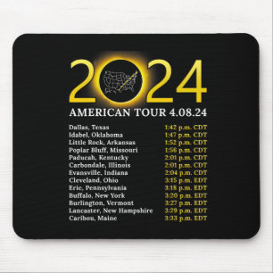 Solar Eclipse 2024 American Tour 2024 Totality Tot Mouse Pad