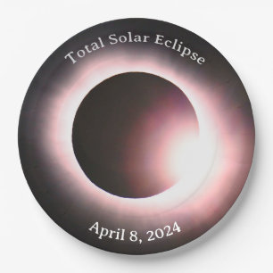 Solar eclipse 2024, April 8th Paper Plate