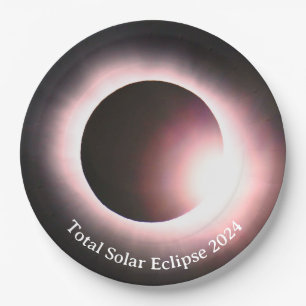Solar eclipse 2024, April 8th Paper Plate