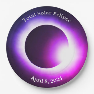 Solar eclipse 2024, April 8th Paper Plate